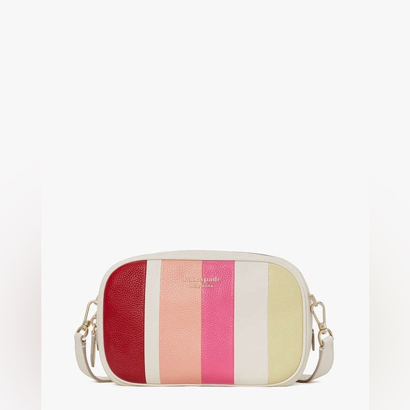 Kate Spade Astrid Stripe Medium Crossbody EUC - Picture 1 of 6